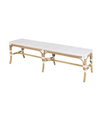 Laguna Rectangular Rattan Backless Accent Bench