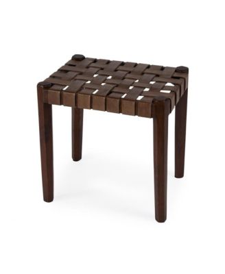 Kerry Leather Woven Stool