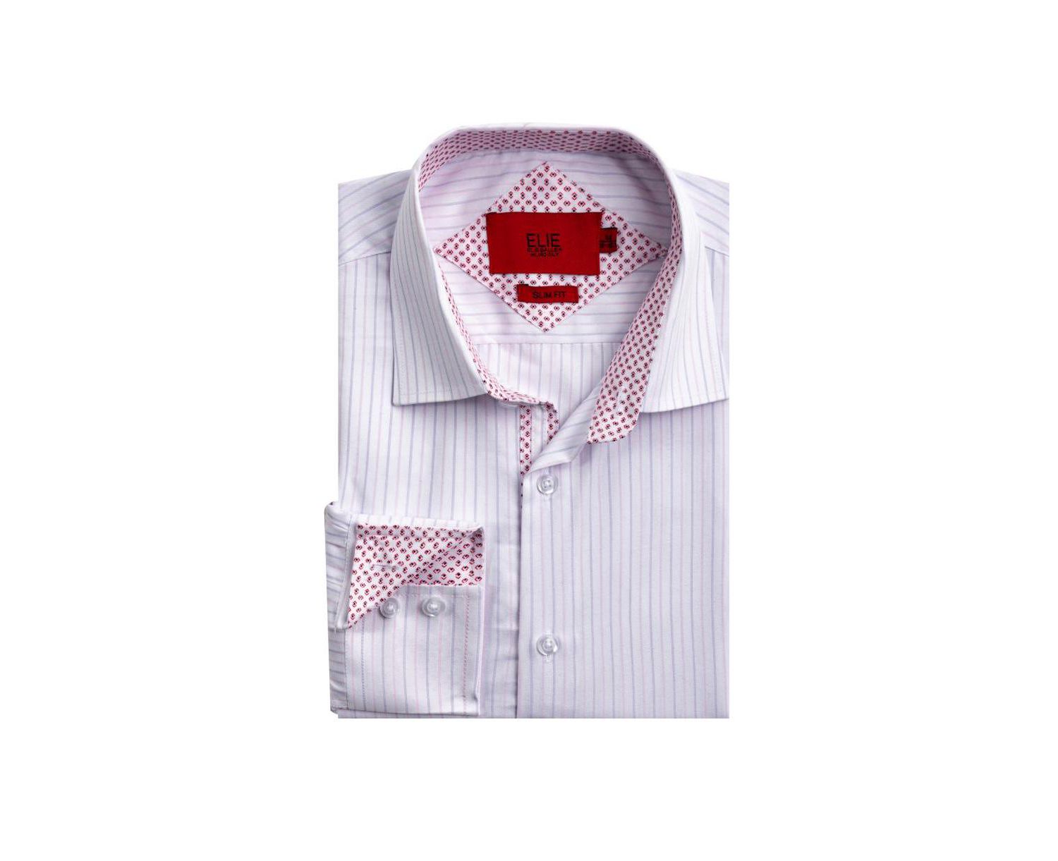 Men's Slim Fit Striped Button-Down Shirt