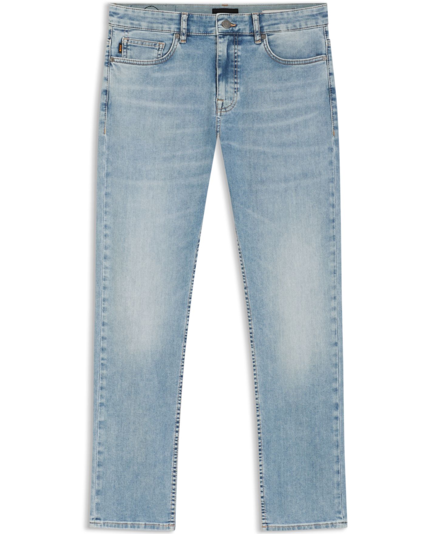 Мужские джинсы Hugo Boss Soft-Motion Denim Delaware Slim-Fit, цвет: Аквамариновый — фото 2
