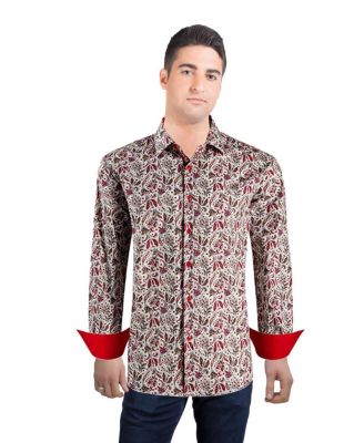 Men's Slim Fit Paisley Sport Button-Down Shirt