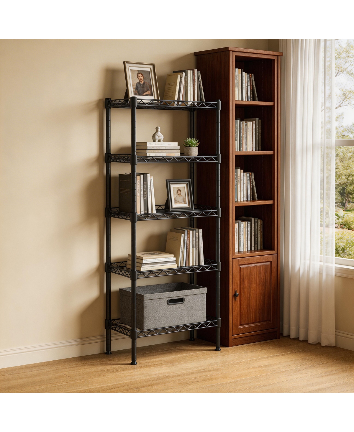 Streamdale Furniture 5-Tier Adjustable Heavy Duty Metal Wire Shelving Unit