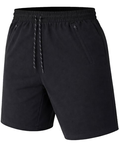 Мужские шорты Galaxy By Harvic Performance Training Shorts with Zipper Pockets, цвет: Чёрный