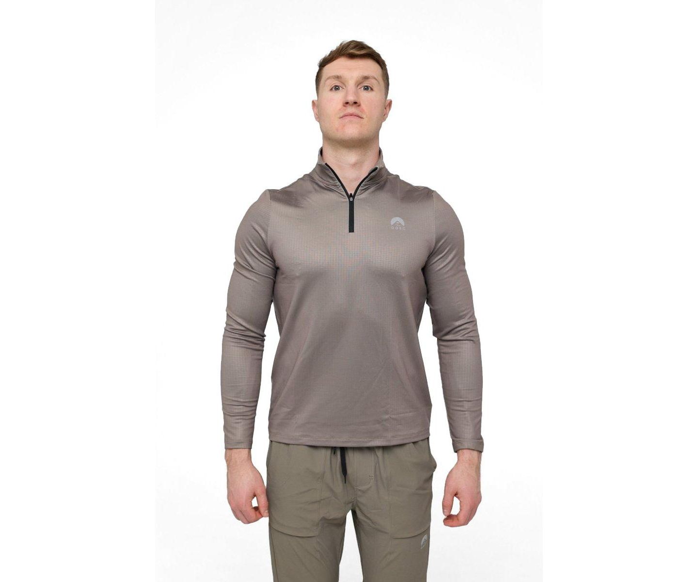 Мужской топ OOSC Elite Activewear 1/4 Zip, цвет: Хаки — фото 1