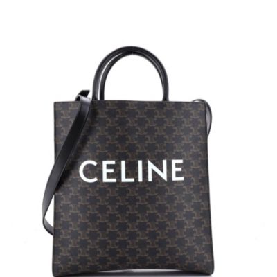 Medium Vertical Cabas Tote Triomphe Coated Canvas