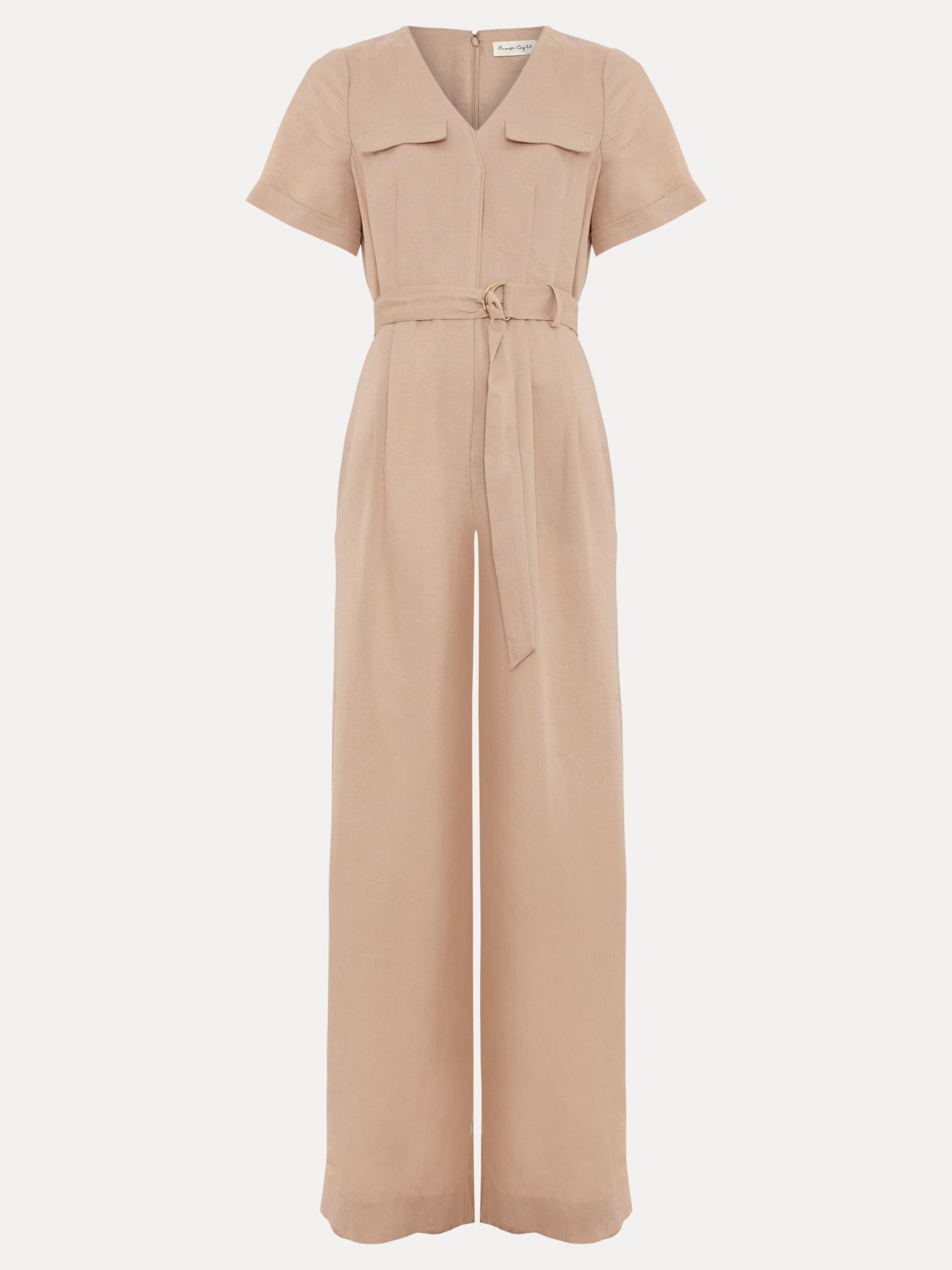 Женский комбинезон Phase Eight Daniela V-Neck Short Sleeve Jumpsuit, цвет: Нейтральный — фото 6