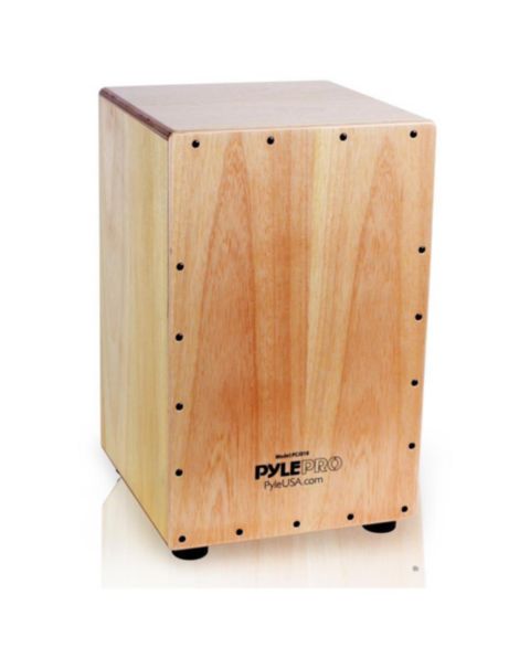 Детская игрушка Pyle Stringed Jam Hand-Crafted Cajon Percussion Box, Ages 8+, цвет: Коричневый