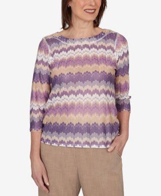 Women's Grand Bazaar Rippled Stripes Knit Top