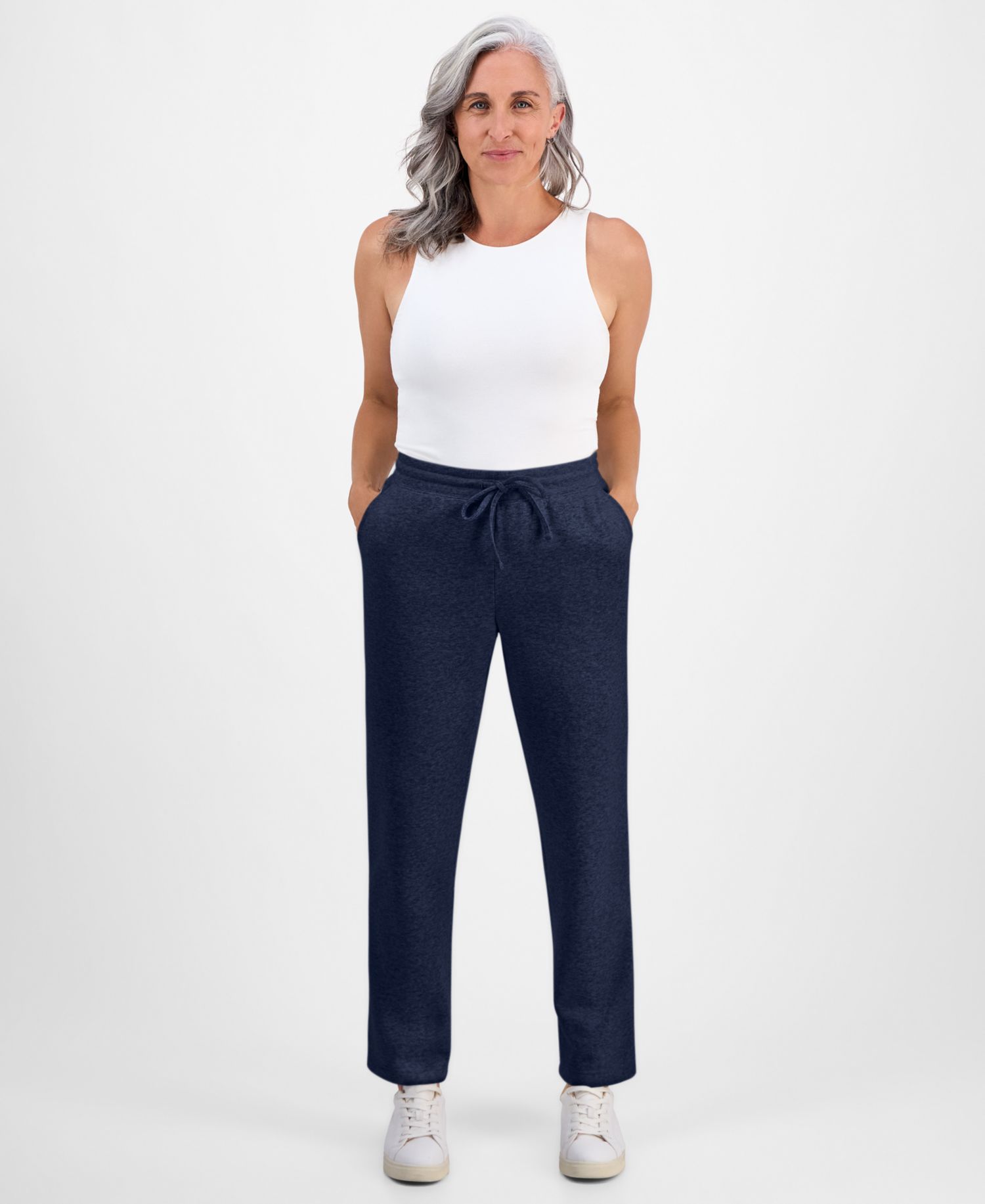 Petite Cotton Fleece Drawstring Sweatpants