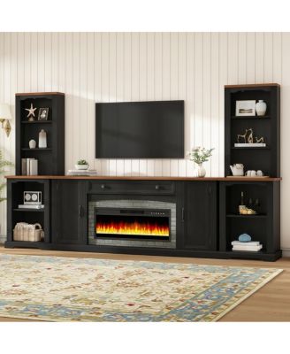 3-Piece Electric Fireplace Entertainment Center for TVs Up to 70"