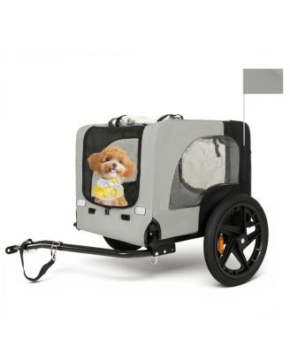 Heavy Duty Collapsible Pet Bike Trailer with All-Terrain Wheels