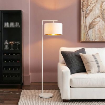 Montage Modern 60" LED Arc Floor Lamp with Fabric Drum Shade