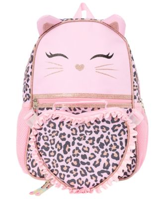 Toddler Girls' Butterfly Preschool Cat Graphic Design Backpack and Lunch Bag, 2-Piece Set