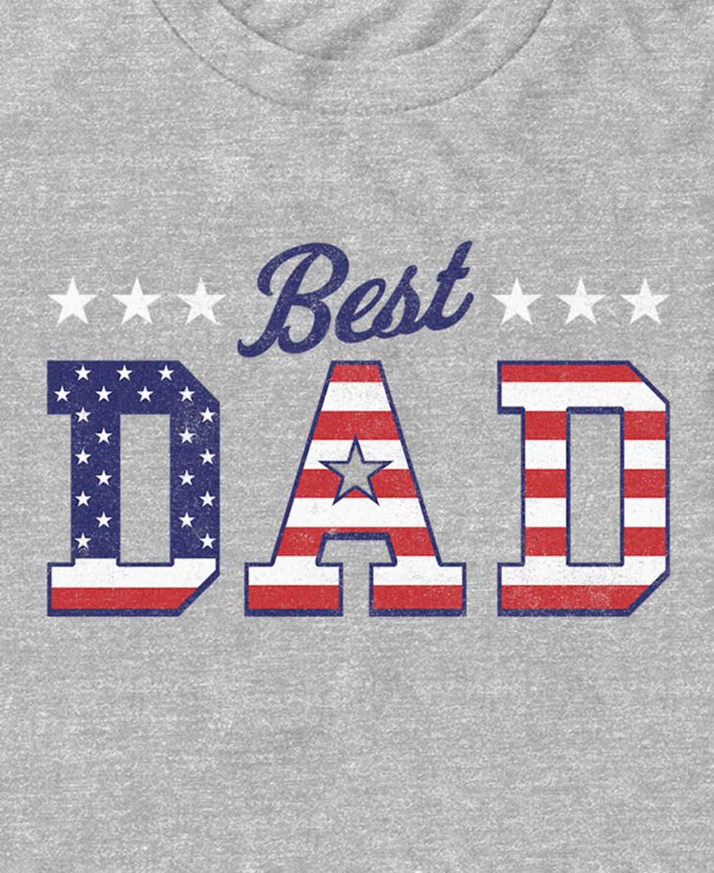 Мужская футболка Fifth Sun Best Dad American Flag Short-Sleeve, цвет: Серый — фото 3