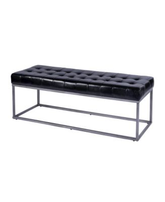 Butler Specialty Knox 54 in. W Leather and Iron Accent Bench - Macy's