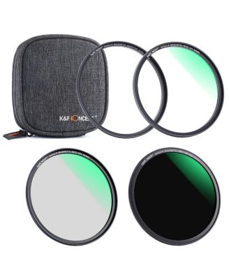 KandF Concept 67mm 3-Piece Magnetic Lens Filter Kit with MCUV, CPL and ND1000 HD Filters