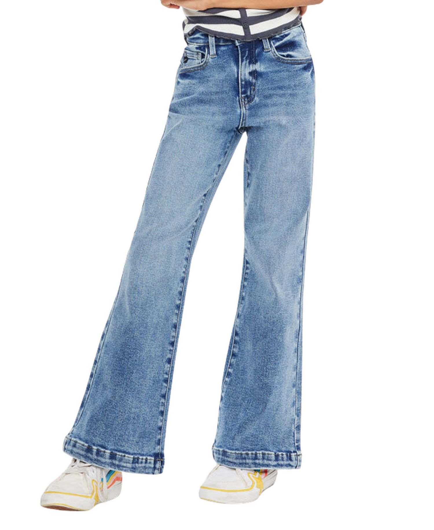Big Girls Glen High Rise Wide Flare Jeans