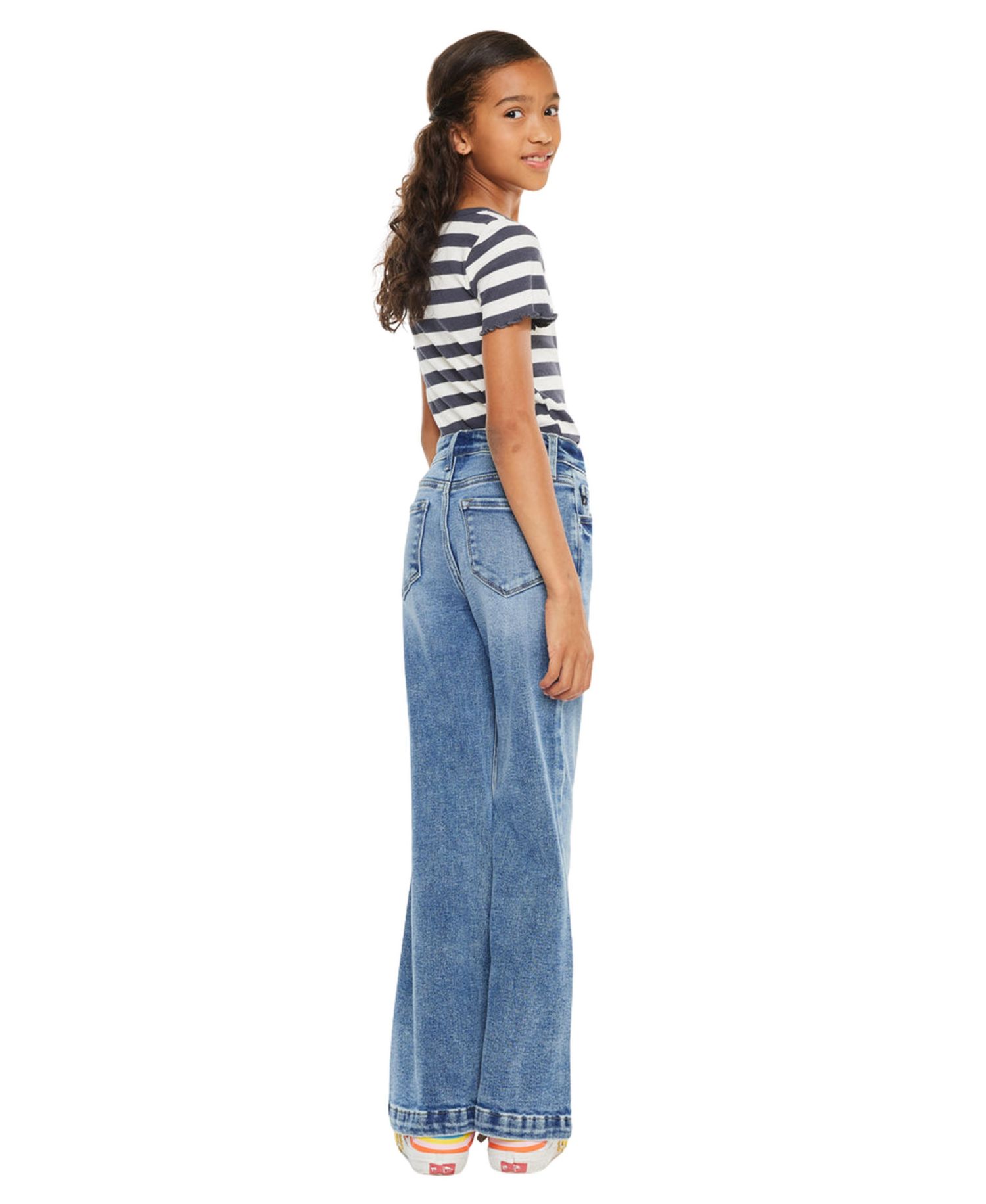 Big Girls Glen High Rise Wide Flare Jeans