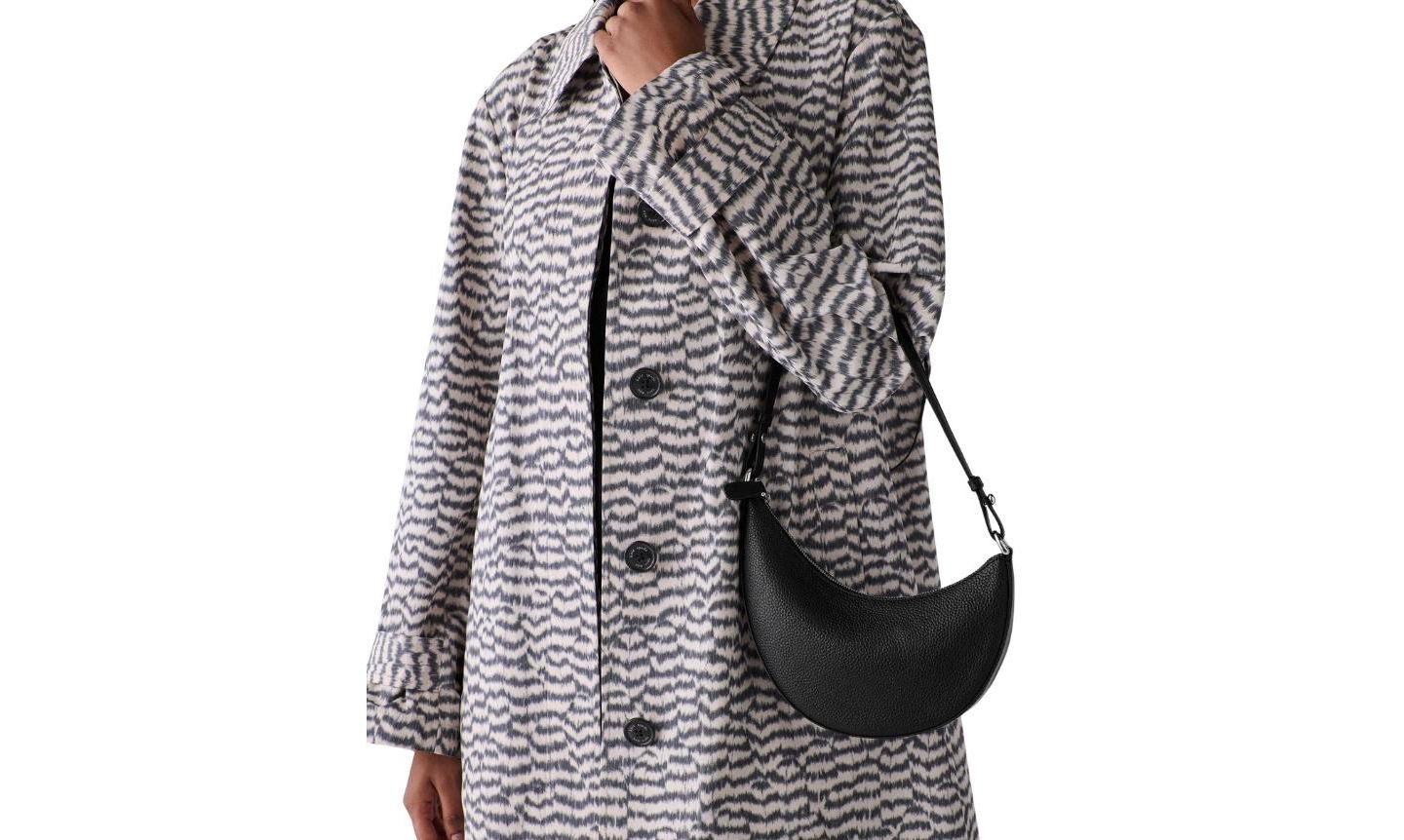 Женские сумки kate spade new york Duo Leather Mini Shoulder, цвет: Чёрный / Серебряный — фото 7