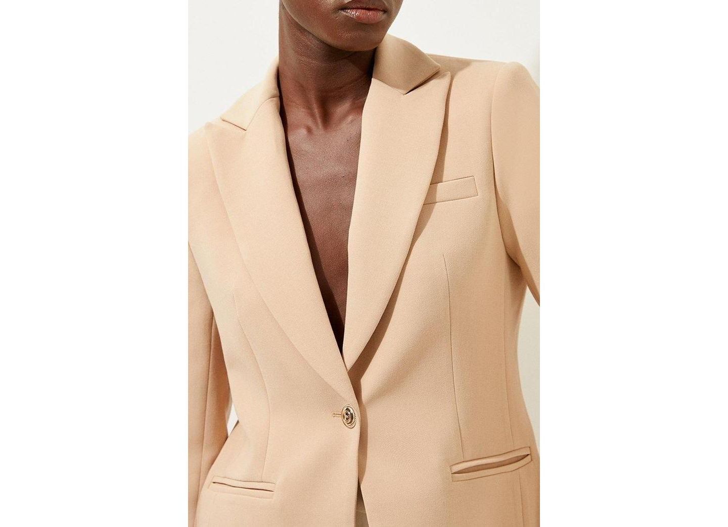 Женский пиджак Karen Millen Tailored Single Breasted Blazer, цвет: Верблюжий — фото 6