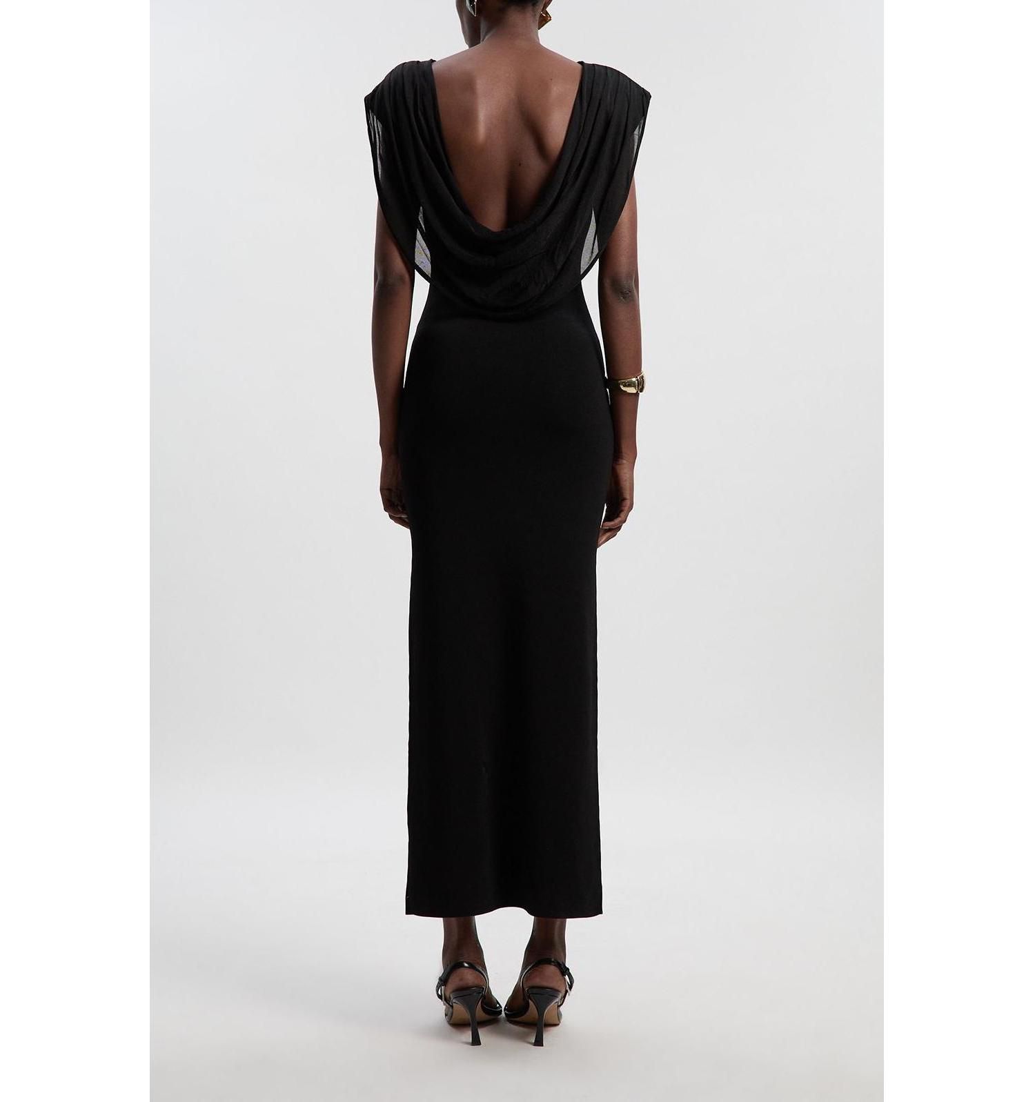 Women's Plunge Back Sleeveless Maxi Dress