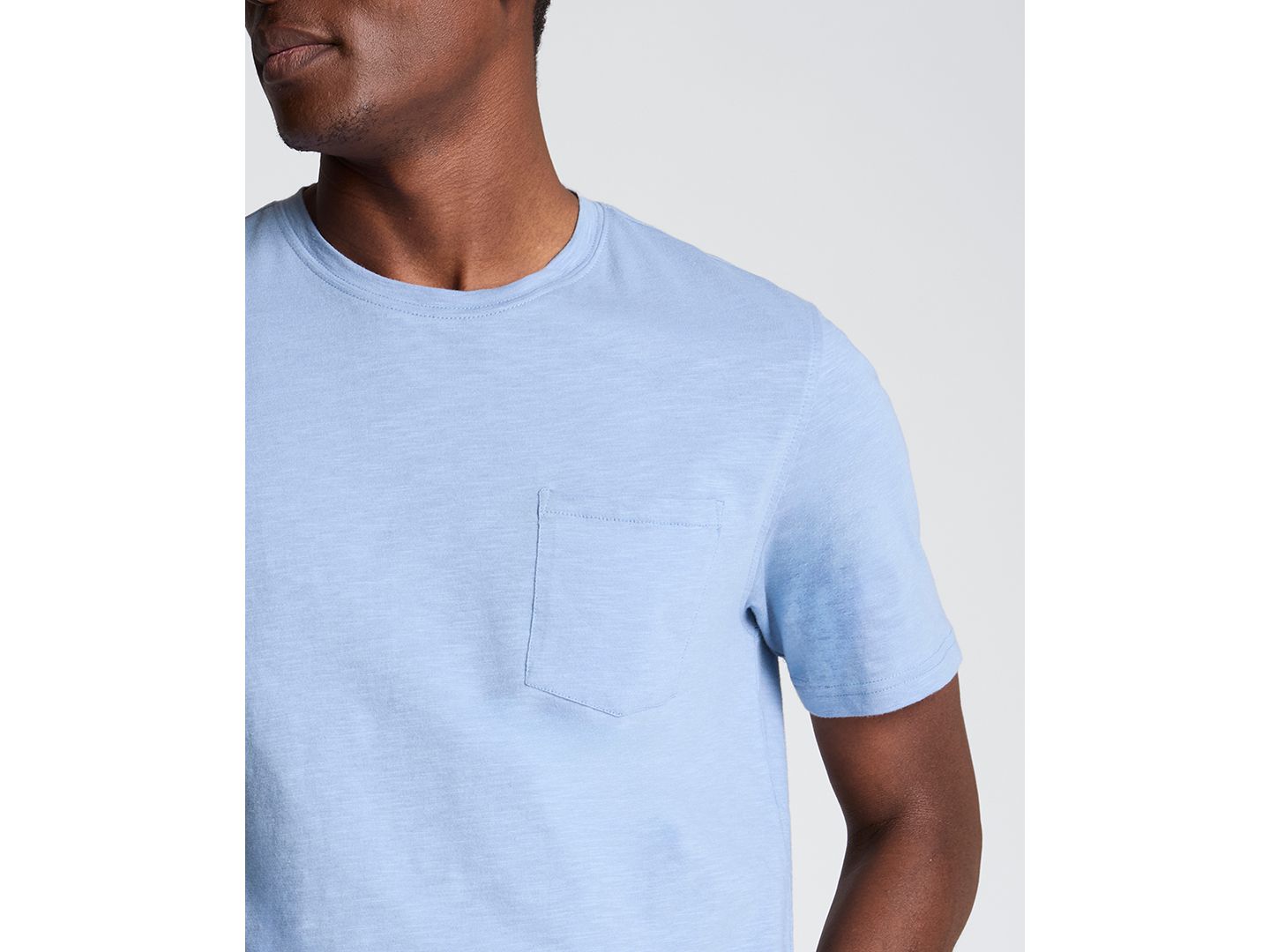 Мужская футболка Kenneth Cole Sport Faded Blue Solid Knit Classic Crewneck, цвет: Выцветший синий — фото 6
