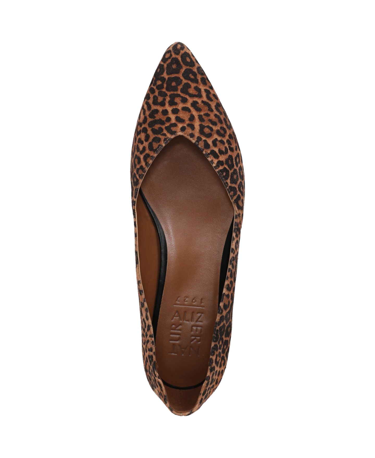 Женские балетки Naturalizer Havana Pointed Toe Ballet Flats, цвет: Коричневый леопардовый с принтом замшевый — фото 4