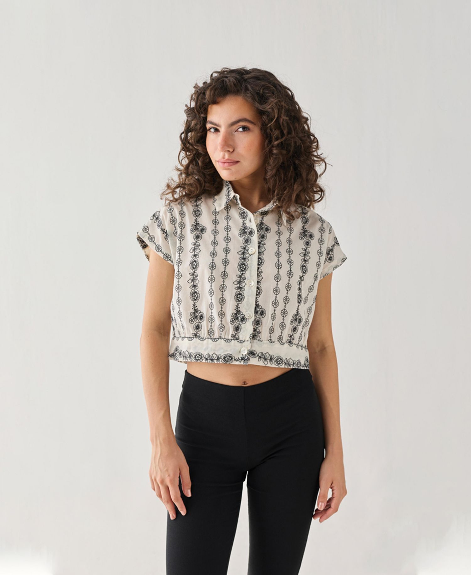 Women's Oversized Crop Shirt