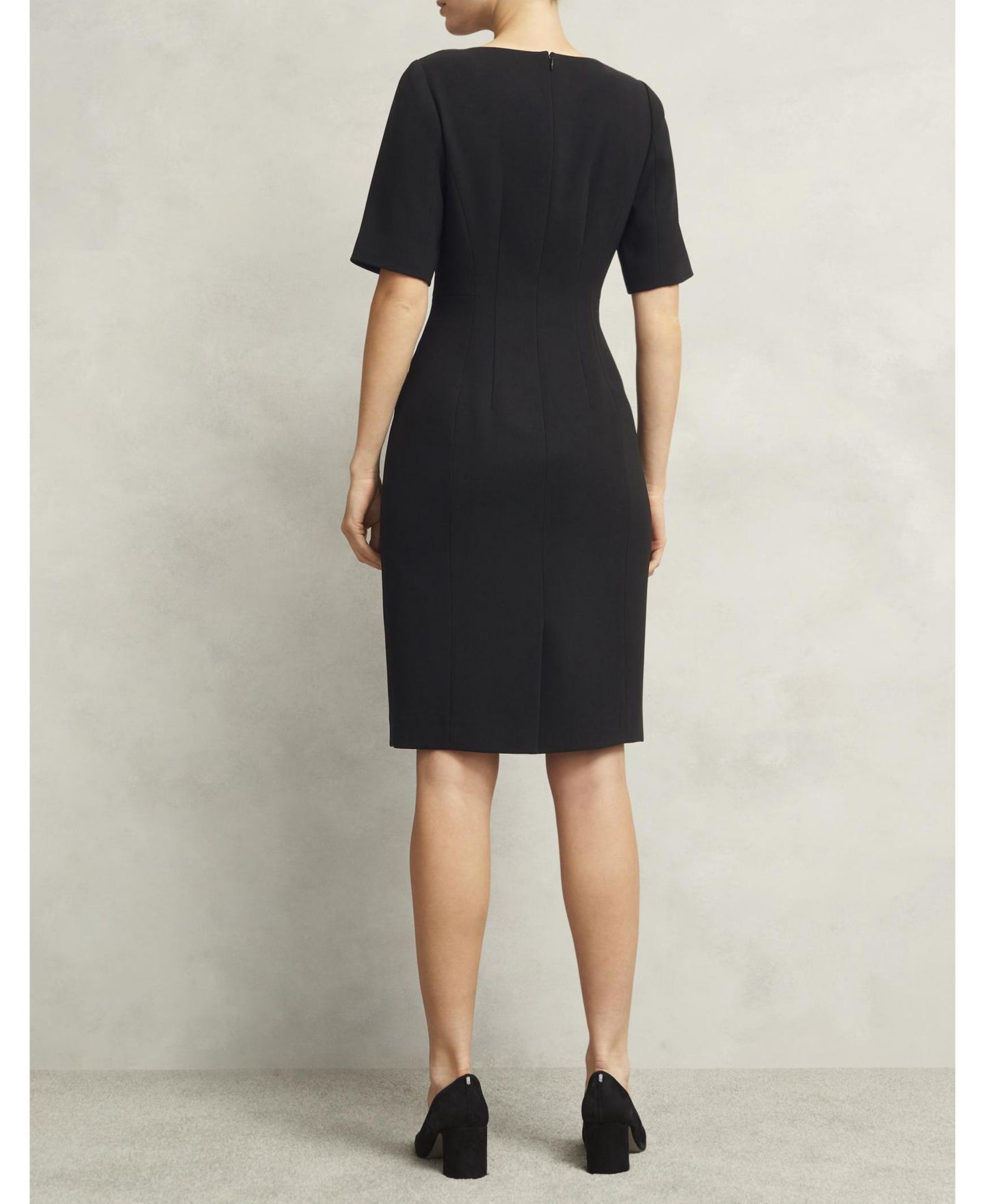 Женское платье Hobbs London Rae Sleeved, цвет: Чёрный — фото 13