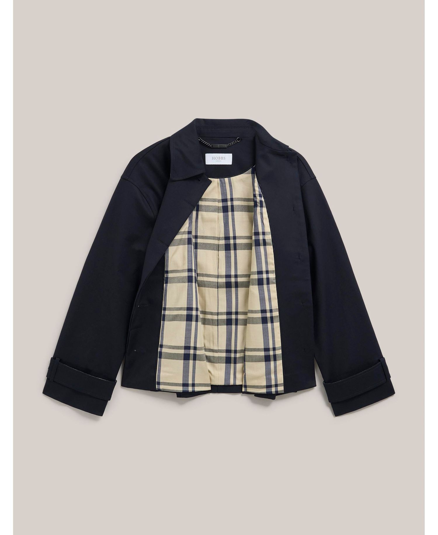 Women's Frida Collared Cropped Trench Coat