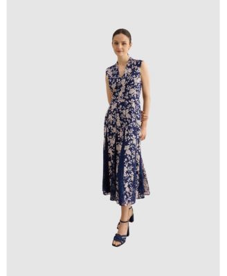 Women's Quin Sleeveless V-Neck Embroidered Dress