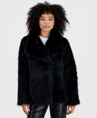 Women's Faux Fur Extended Collar Coat