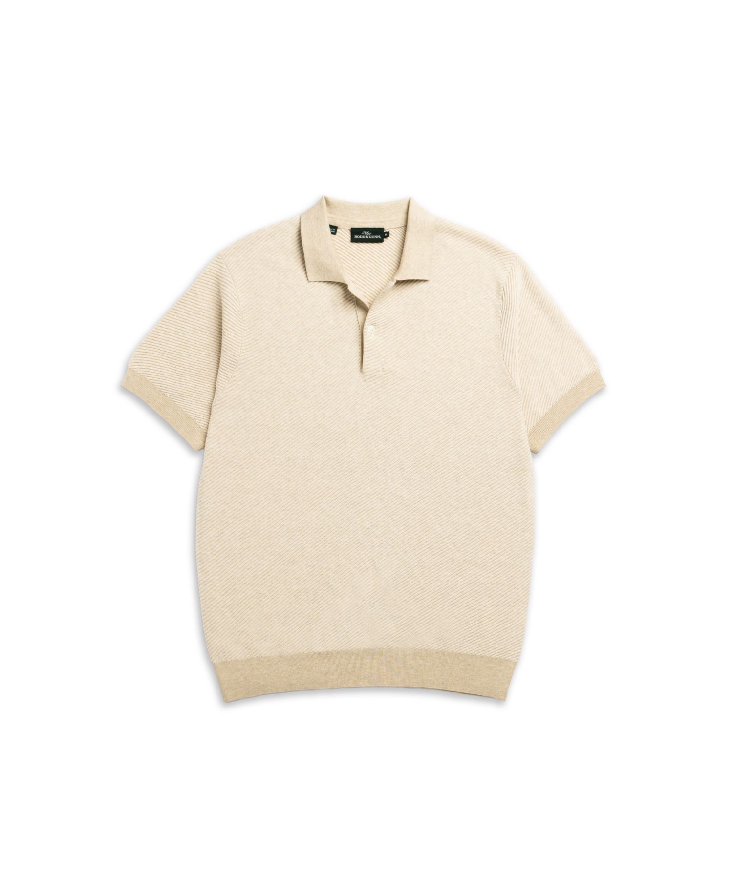 Rodd Gunn Men's Benford Bay Cotton Textured Knit Polo Shirt