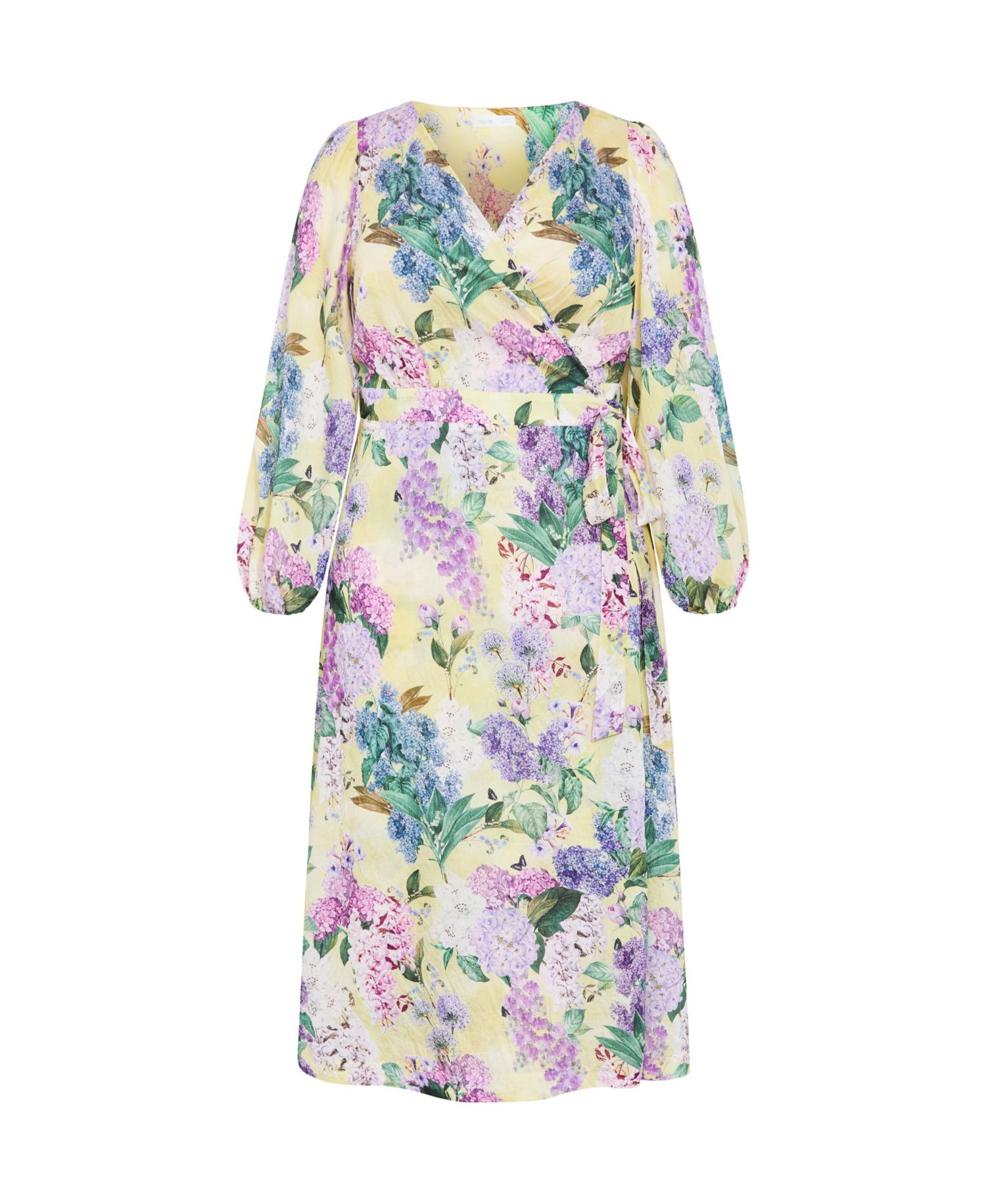Women's Anastasia Hydrangea Print Wrap Maxi Dress