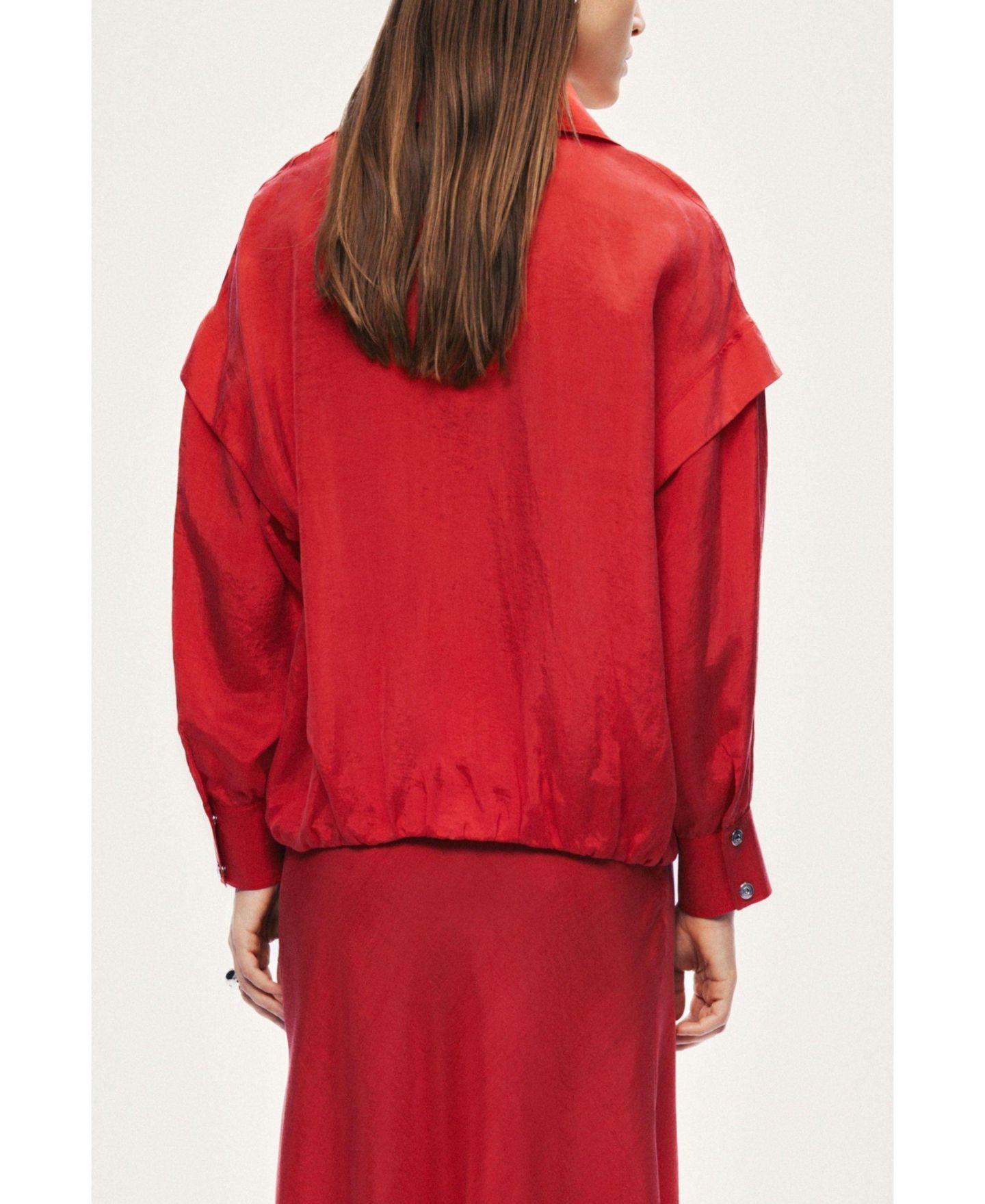 Женская куртка NOCTURNE Relaxed Zip Up, цвет: Красный — фото 4