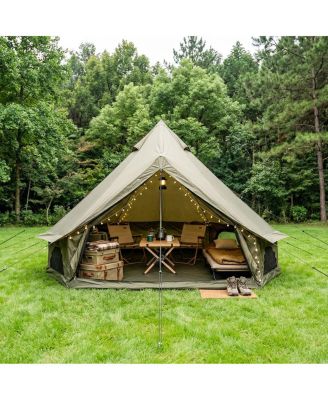 16.4Feet 4-Season Waterproof Bell Tent with Stove Jack for 10 People