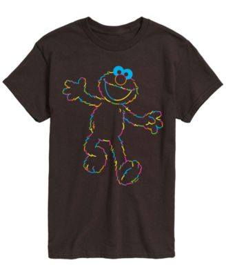 Men's Sesame Street Elmo Rainbow Lineart Short-Sleeve Graphic T-Shirt