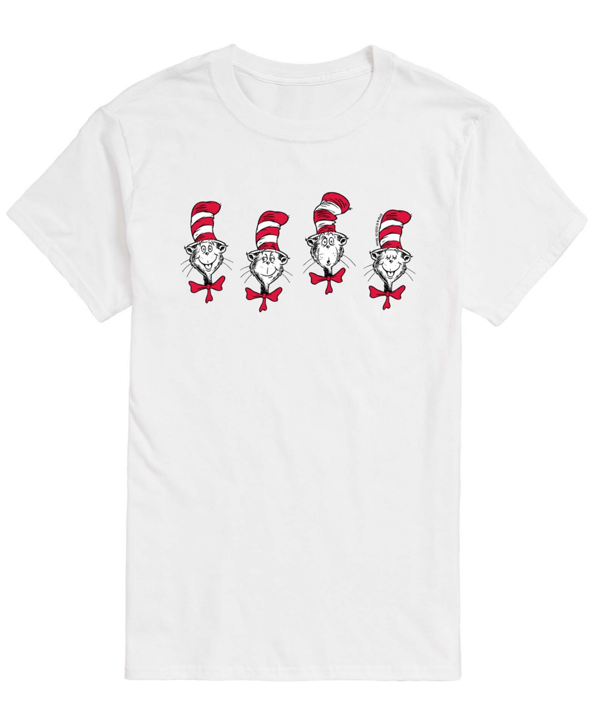 Airwaves Men's Dr. Seuss Cat The Hat Heads Short-Sleeve Graphic T-Shirt