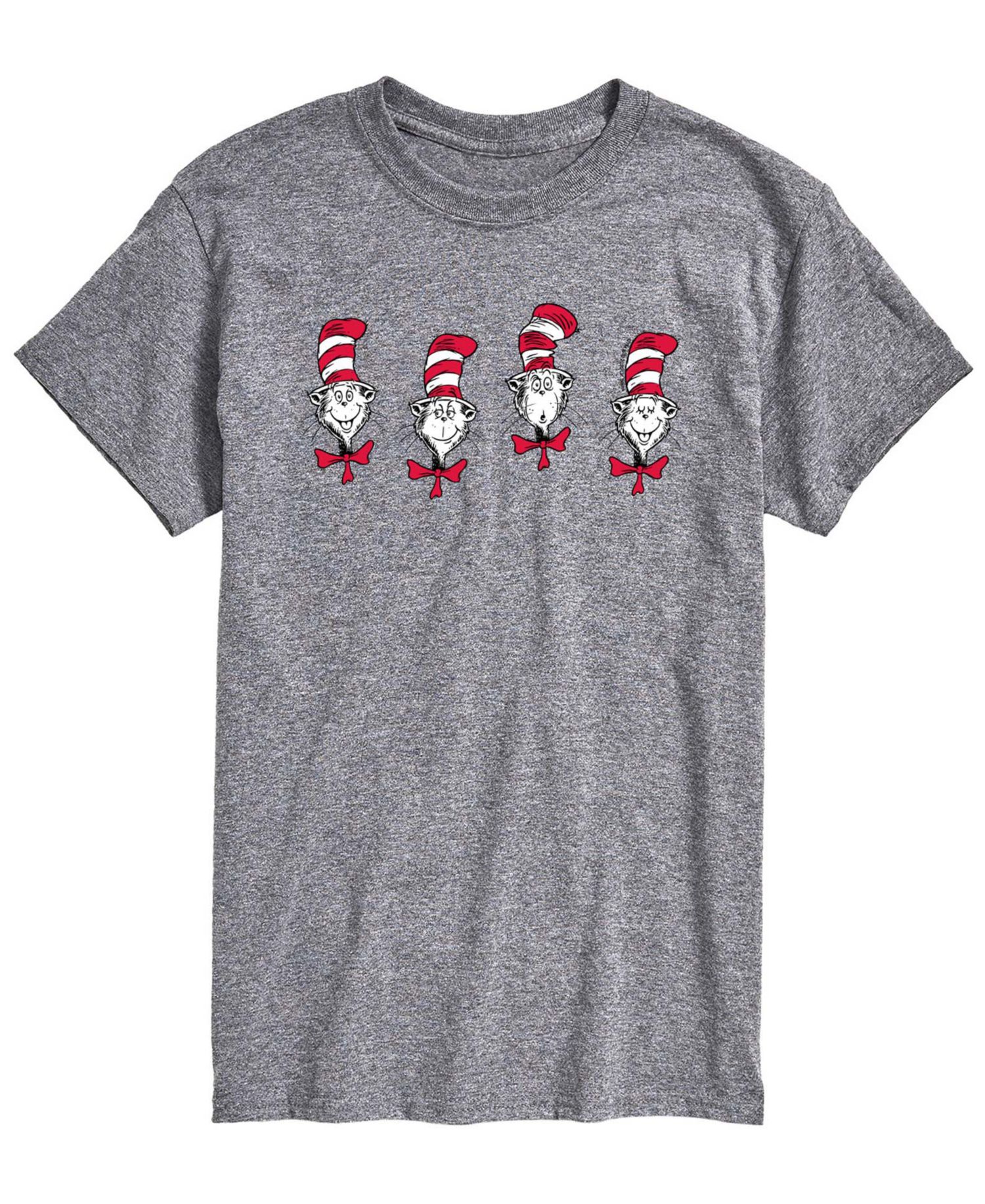 Men's Dr. Seuss Cat In The Hat Heads Short-Sleeve Graphic T-Shirt