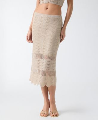 Women's Olivia Shell Pointelle Sequin Skirt