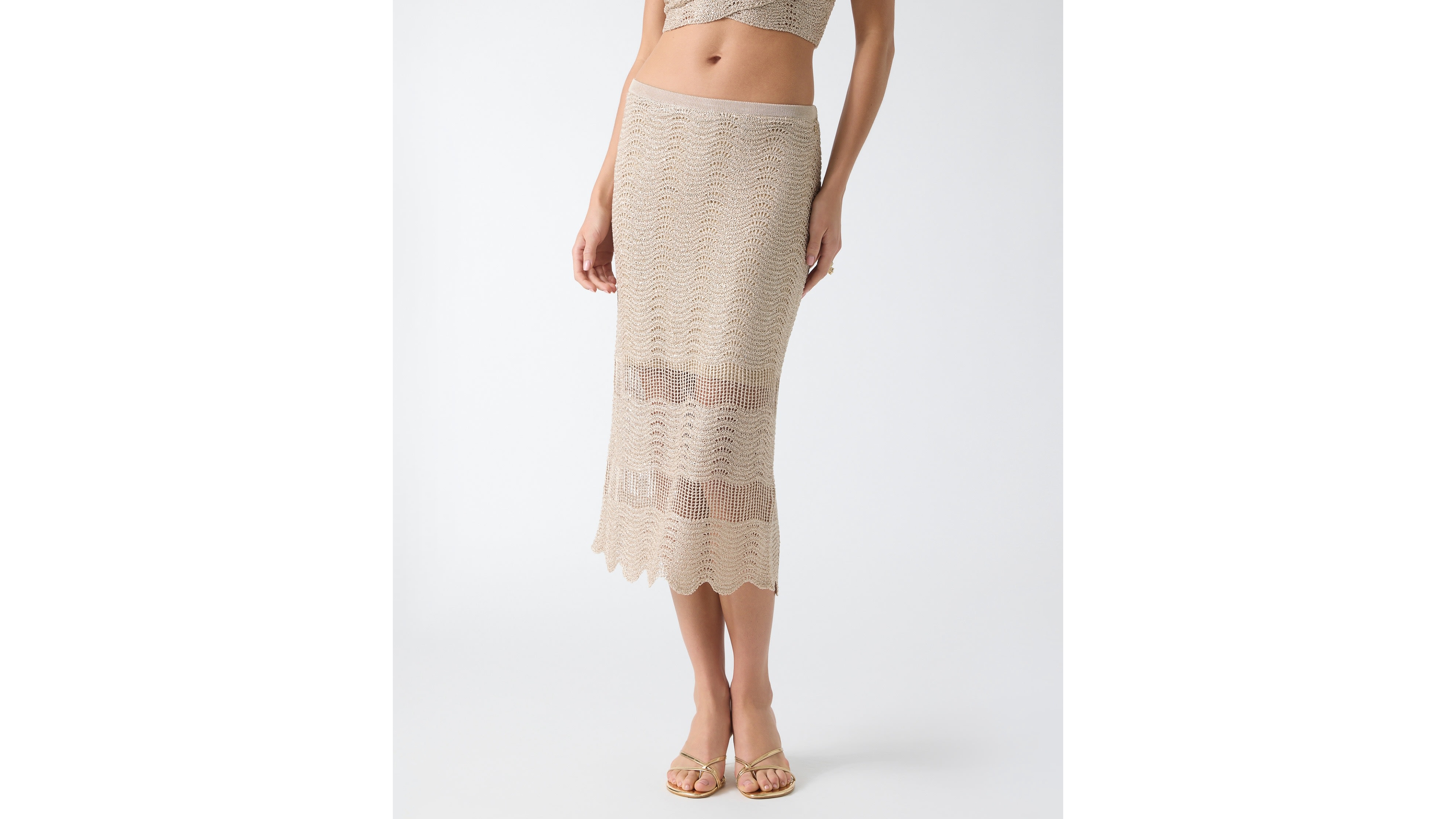 Guess Women's Olivia Shell Pointelle Sequin Skirt
