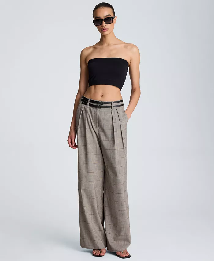 Women's Wide-Leg Double Belt Pants - thumbnail 6