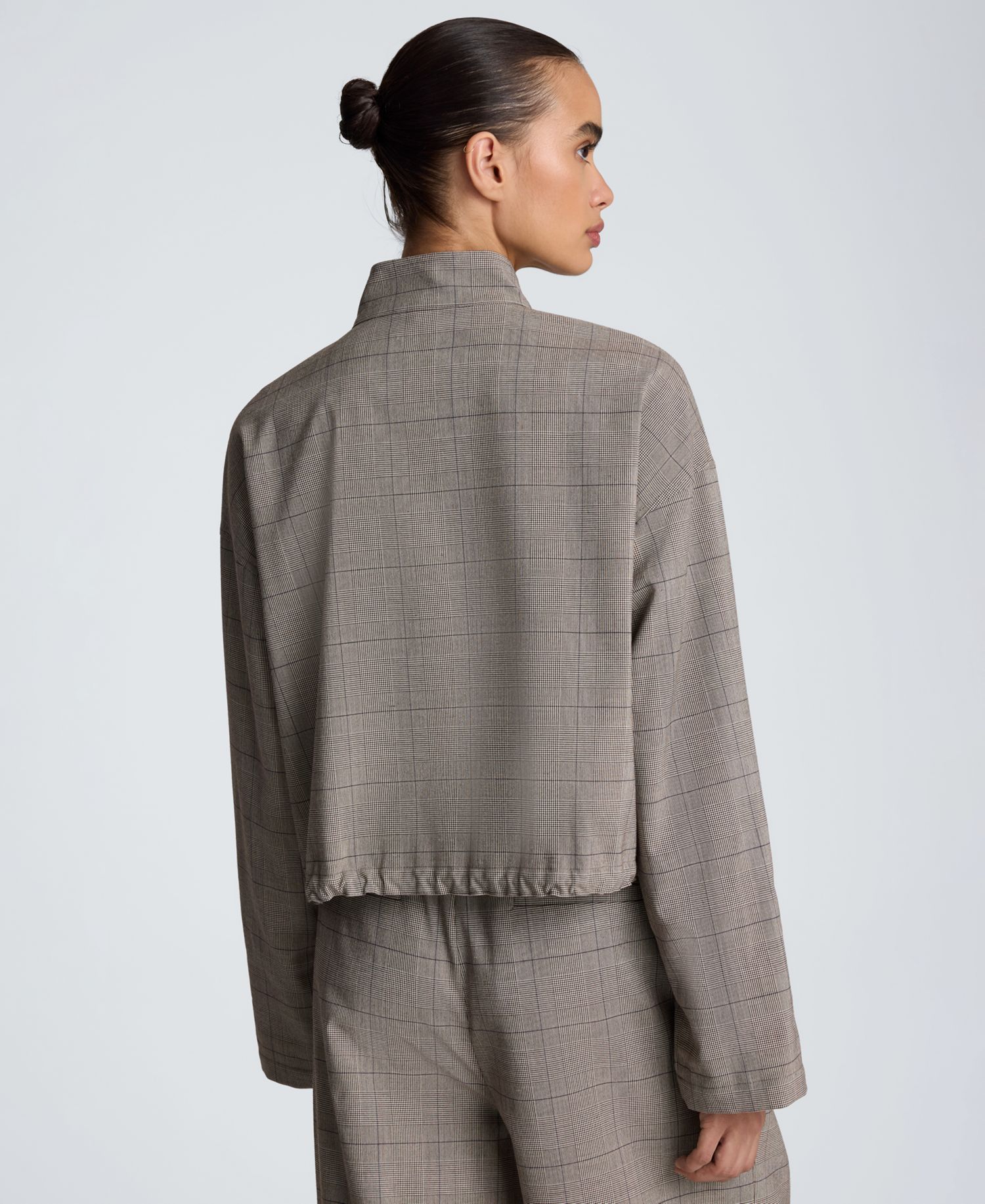 Women's Drawcord Flap Pocket Windbreaker Jacket