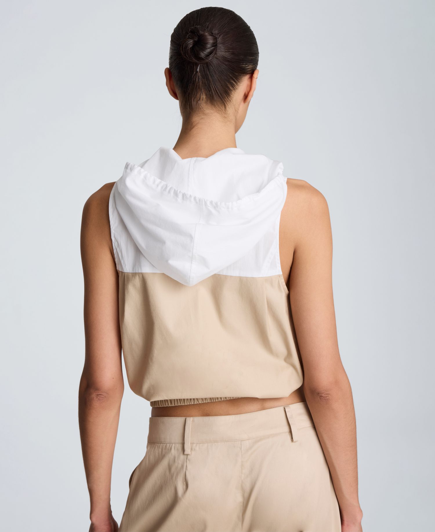 Women's Hooded Sleeveless Crop Top