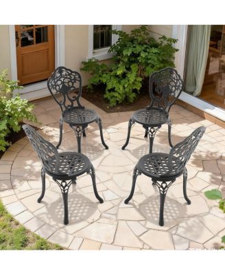  Cast Aluminum Patio Dining Chair 4PCS With Frame