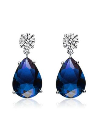 Chic Gold Plated CZ Statement Teardrop Earrings