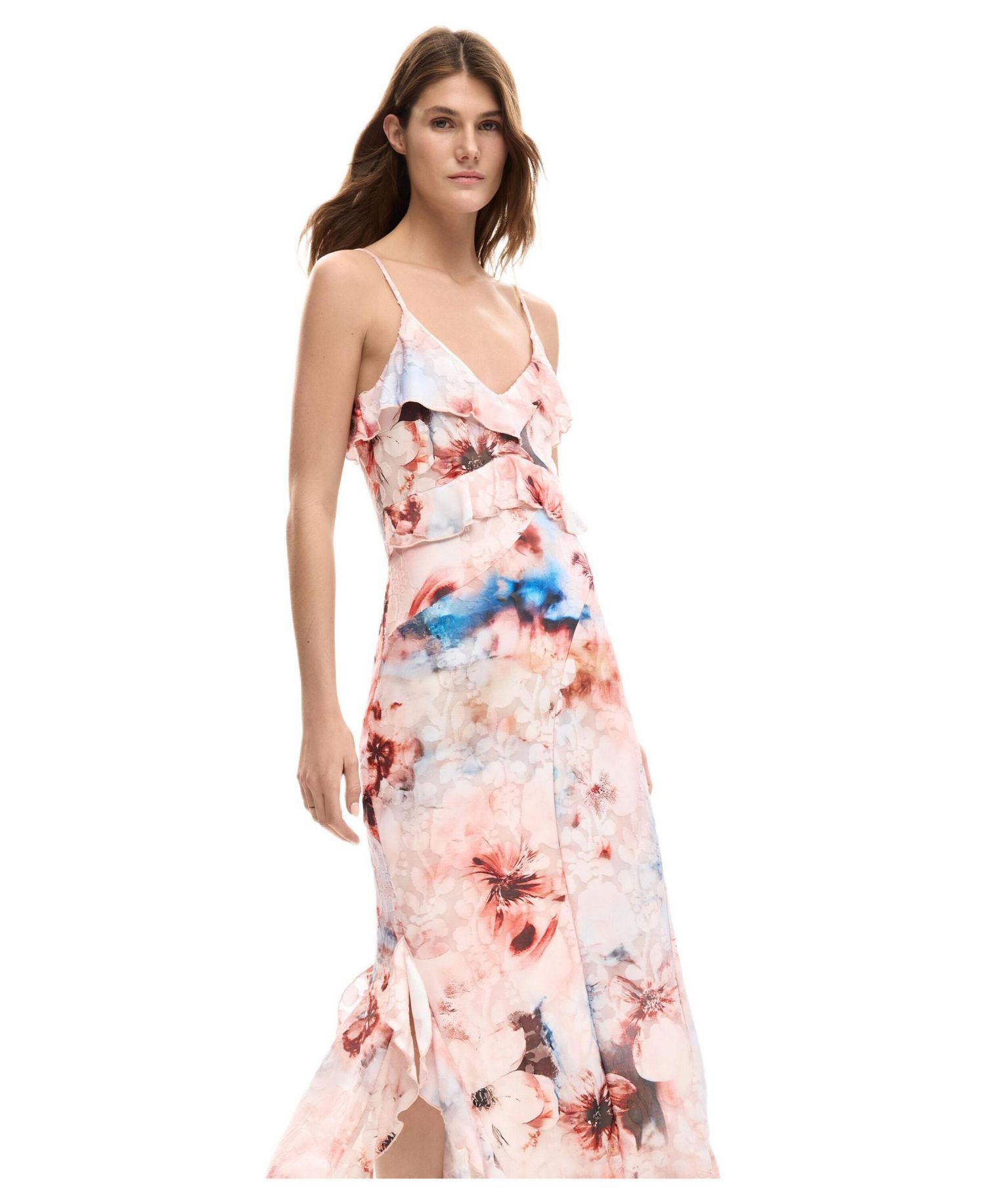 Women's Floral ruffle dress
