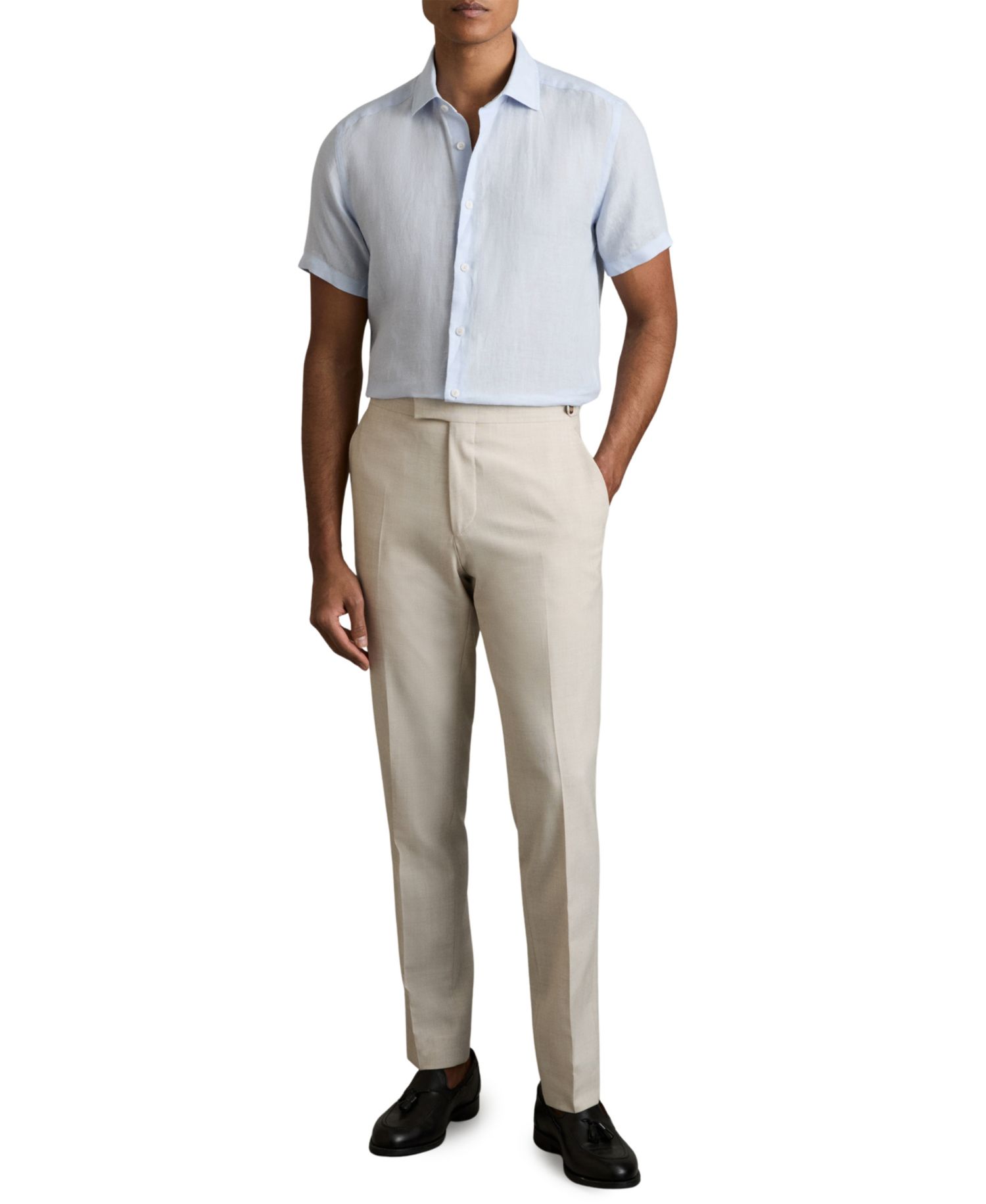 Men's Holiday Linen Short-Sleeve Shirt