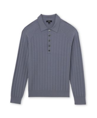 Men's Dillingham Wide-Ribbed Half-Button Polo Sweater