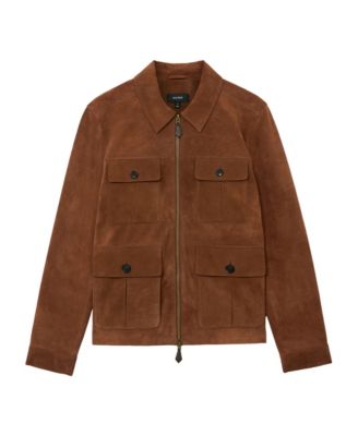 Men's Daventry Suede Four-Pocket Zip-Through Jacket